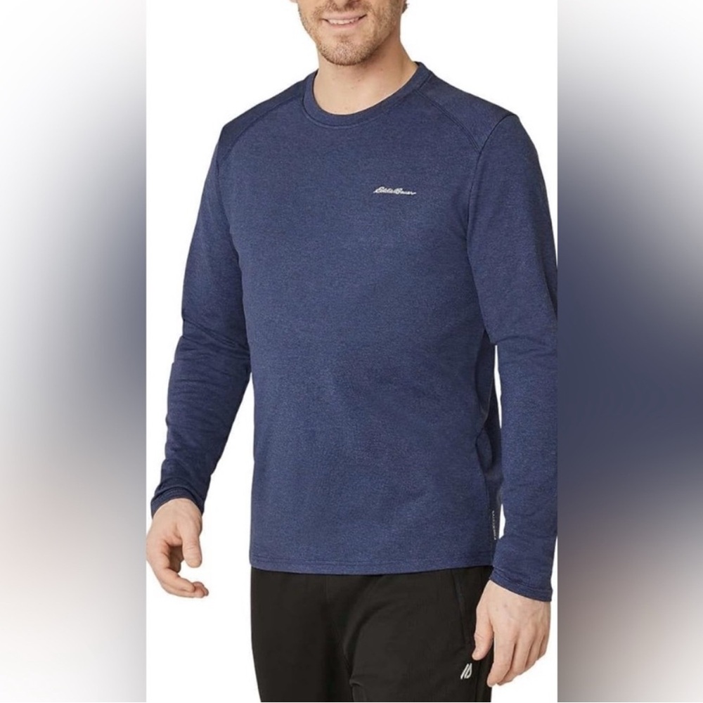 Eddie Bauer Motion Long Sleeve Performance Tee FreeDry® Navy Men’s L